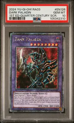 2024 YU-GI-OH! RA03-QUARTER CENTURY BONANZA #EN126 DARK PALADIN PSA 10 - Image 1