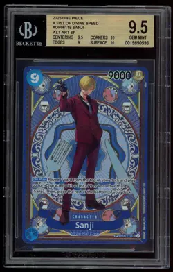 SANJI ALT ART SP 2025 One Piece A Fist of Divine Speed #OP06-119 BGS 9.5 - Image 1