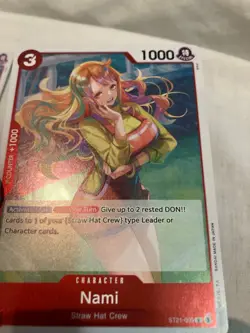 Nami ST21-009 One Piece TCG Gear 5 EX Deck Foil X4 Playset NM - Image 2