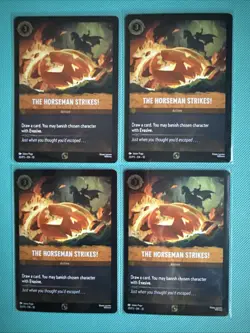 Disney Lorcana The Horseman Strikes Cold Foil Promo Playset X4 - Image 1