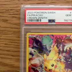 Pokemon Pikachu Holo Full Art Secret Rare Card 160/159 Crown Zenith PSA 10 - Image 2