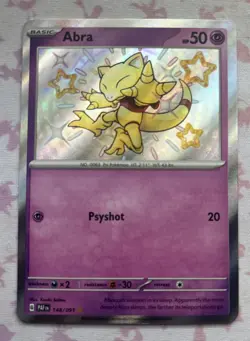 Abra 148/091 Pokemon Card TCG Paldean Fates NM Shiny Rare Holo - Image 1