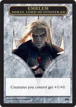 MTG Emblem - Sorin, Lord of Innistrad Dark Ascension Regular NM/LP - Image 1