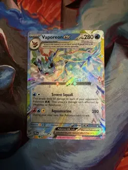 Pokemon Vaporeon EX Holo Rare Card Prismatic Evolutions 023/131 NM - Image 1