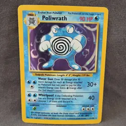 Pokemon TCG Poliwrath Base Set 13/102 90 HP Holo Rare Stage 2 English Card - Image 1