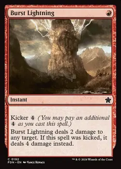 Burst Lightning x1 1x FOIL Foundations NM MTG - Image 1