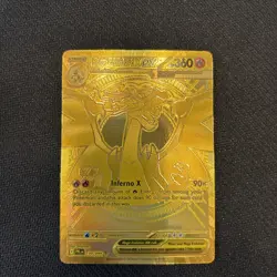 Mega Charizard X ex 130/094 Phantasmal Flames Holo Gold Pokemon Card NM - Image 1