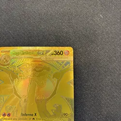 Mega Charizard X ex 130/094 Phantasmal Flames Holo Gold Pokemon Card NM - Image 4
