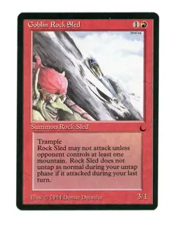 Goblin Rock Sled - Magic the Gathering MTG The Dark 1994 - Image 1