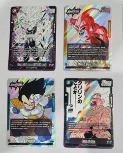 Bandai Dragon Ball Super Card Game Foil Leader Card Lot 4 Gohan, Goku English - Image 1
