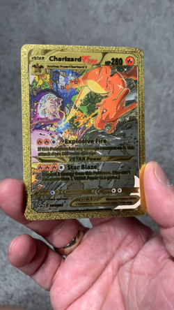 Charizard VStar HP280 Explosive Fire Rare Gold Accent Foil Fan Art Cards - Image 2