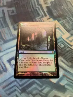 MTG Foil Verdant Catacombs NM-/EX+ Zendikar - Image 2