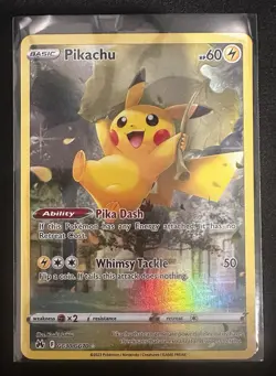 Pokemon TCG Pikachu GG30/GG70 Crown Zenith Galarian Gallery Ultra Rare NM B - Image 1