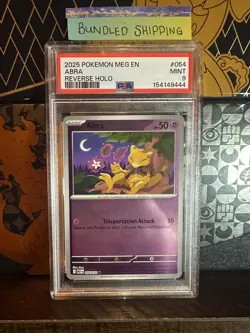 POKEMON Abra 54/132 - Mega Evolutions - Reverse Holo - PSA 9 💎 TCG LOW POP - Image 1