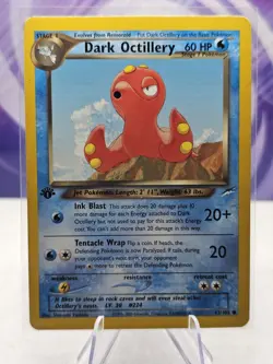 Pokemon Dark Octillery 62/105 Neo Destiny Regular 1st Edition Pokemon NM Vintage - Image 1