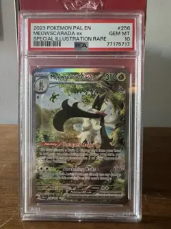 Pokemon PSA 10 Meowscarada ex Special Illustration Rare 2023 256/193 PAL English - Image 1