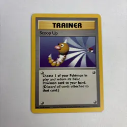 Scoop Up Trainer 78/102 LP Rare Unlimited Base Set WoTC Pokemon TCG - Image 1