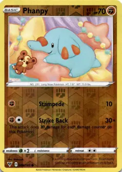 PHANPY 086/185 C VIVID VOLTAGE POKEMON REVERSE HOLO MP - Image 1