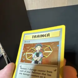 Pokemon Brock Gym Heroes 15/132 Holo Rare Unlimited Trainer EN SWIRL - Image 5