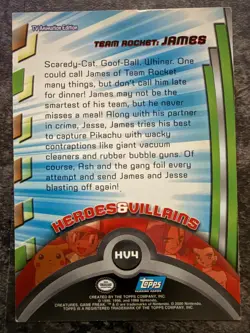 Pokemon Topps – Team Rocket: James (Heroes & Villains / TV Animation Edition) 🚀 - Image 2