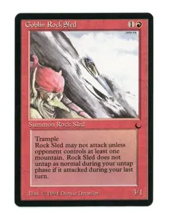 Goblin Rock Sled - Magic the Gathering MTG The Dark 1994 - Image 1