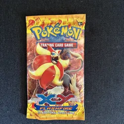 Pokemon 2014 XY Flashfire Sealed Booster Pack Pyroar Artwork - Image 1