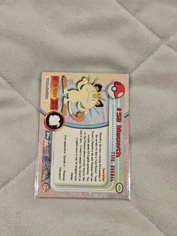 1999 Topps Pokemon Series 1 TV Animation MEOWTH #52 Green Logo (Non Holo) - Image 2
