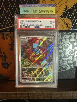 2025 Pokemon MEP EN Riolu MEG ETB-Mega Lucario #10 PSA 9 - Image 1