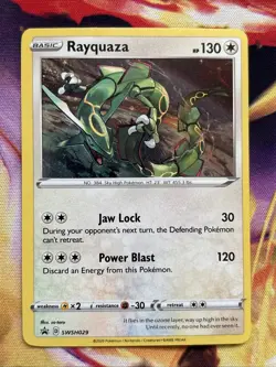 Rayquaza - SWSH029 Holo Sword & Shield Pokemon Black Star Promo - Image 1