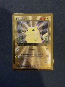 Pokemon PIKACHU Celebrations Ultra-Premium Collection Gold Metal Promo 58/102 B - Image 1