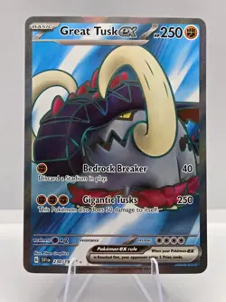 Great Tusk ex 230/198 Ultra Rare Scarlet & Violet Pokemon NM - Image 1