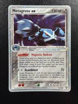 Metagross ex 95/108 Holo Ultra Rare Pokemon EX Power Keepers LP/NM - Image 1