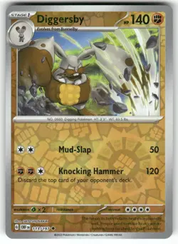 POKEMON DIGGERSBY 113/197 UNCOMMON OBSIDIAN FLAMES REVERSE HOLO NM - Image 1