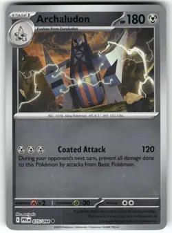 POKEMON ARCHALUDON 075/094 UNCOMMON PHANTASMAL FLAMES REVERSE HOLO NM - Image 1
