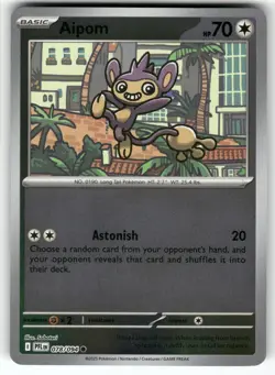 POKEMON AIPOM 078/094 COMMON PHANTASMAL FLAMES REVERSE HOLO NM - Image 1