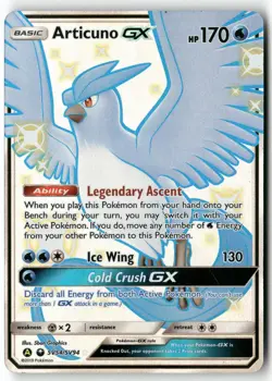 Articuno GX SV54/SV94 Shiny GX Rare Hidden Fates Shiny Vault NM - Image 1