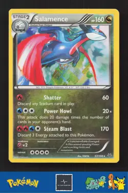 2015 Pokemon XY Roaring Skies 57/108 Salamence Holo - Image 1