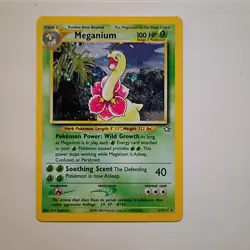 Pokemon Meganium Holo Rare Neo Genesis 11/111 Stage 2 100 HP 2000 Nintendo - Image 1