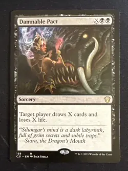 1x Damnable Pact (139) Commander 2021 LP MTG Magic the Gathering x1 MKE - Image 1