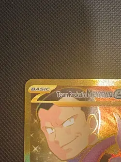 Team Rocket's Mewtwo ex 240/182 Destined Rivals Pokemon Gold Hyper Rare NM - Image 2