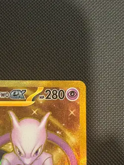 Team Rocket's Mewtwo ex 240/182 Destined Rivals Pokemon Gold Hyper Rare NM - Image 3