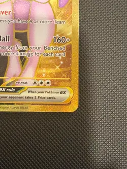 Team Rocket's Mewtwo ex 240/182 Destined Rivals Pokemon Gold Hyper Rare NM - Image 4