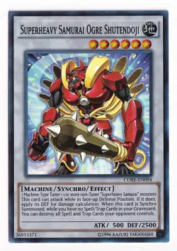Yugioh Superheavy Samurai Ogre Shutendoji CORE-EN094 Super Rare NM - Image 1
