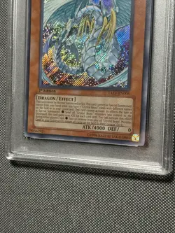 Yugioh Rainbow Dragon 1st Ed. TAEV-EN006 Secret Rare PSA 9 MINT HOLO BLEED - Image 3