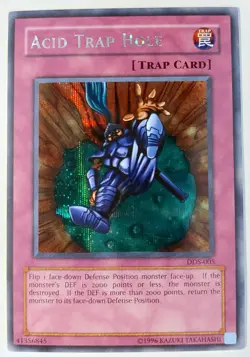 Yugioh! Tcg Acid Trap Hole Unlimited Secret Rare DDS-005 Mp - Image 1