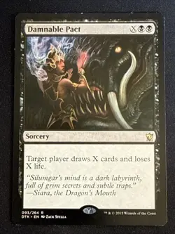 1x Damnable Pact (093) Dragons of Tarkir LP MTG Magic the Gathering x1 MKE - Image 1
