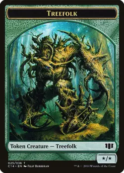 Treefolk Token 10x - Green - Burburan Art - C14 Commander 2014 MTG Magic NM - Image 1