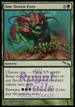One Dozen Eyes 2x FOIL MDN MTG Mirrodin Uncommon MINT green - Image 1