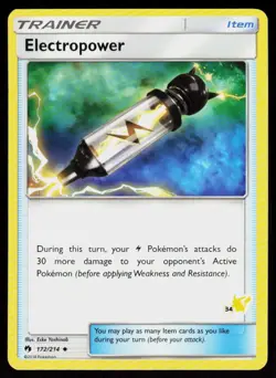 Battle Academy Electropower #172/214 POKEMON CARD Promo,PIKACHU STAMP - Image 1