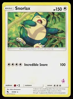 Battle Academy Snorlax #050/068 POKEMON CARD Promo,MEWTWO STAMP - Image 1